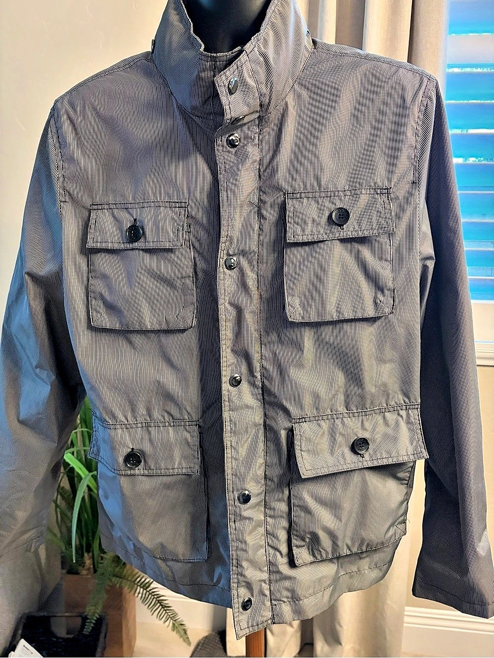 Calvin Klein Men's Striped Utility Jacket Size Large